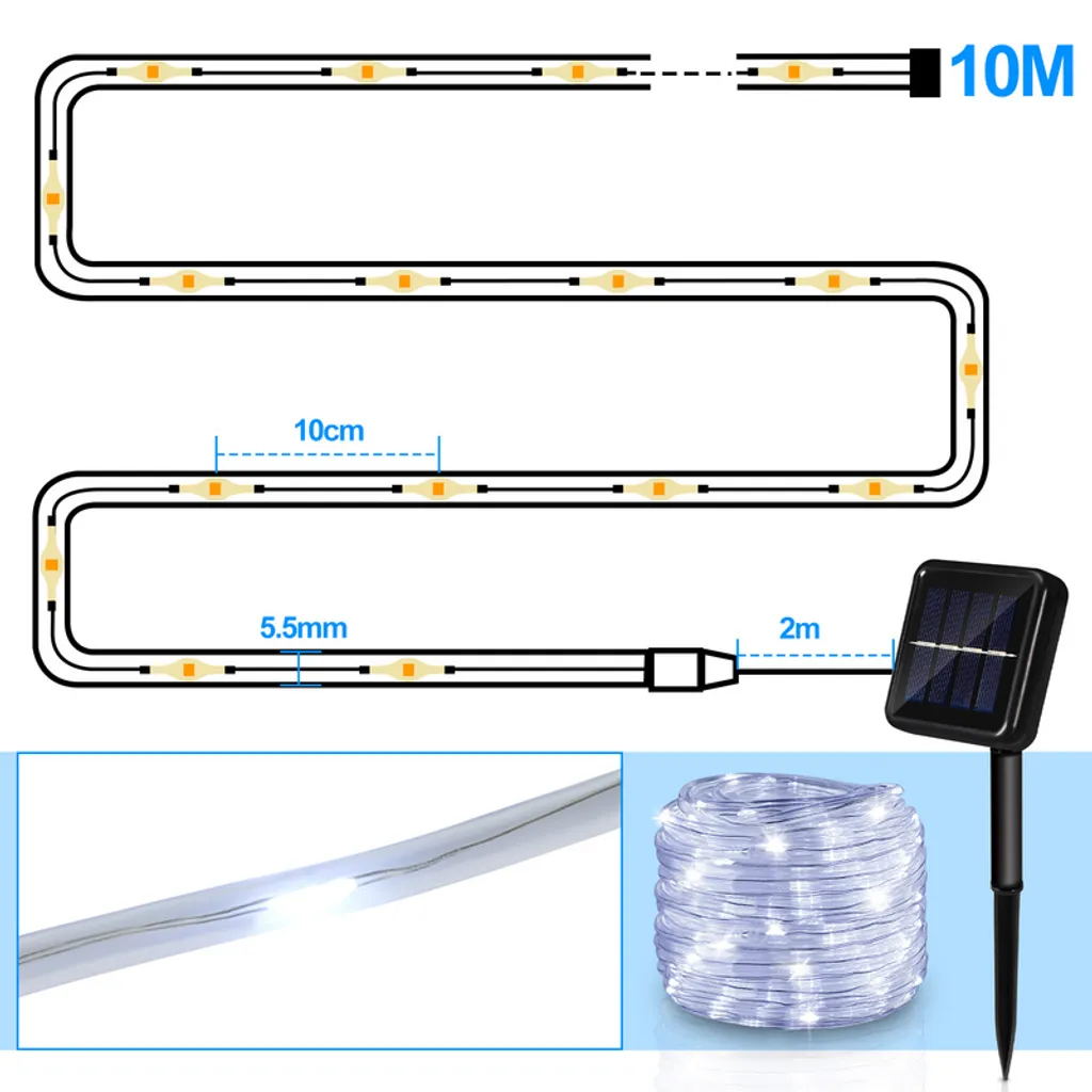 Recensione Yakimz Luci Solari Esterno 100 LED 12m Bianco Freddo - 2