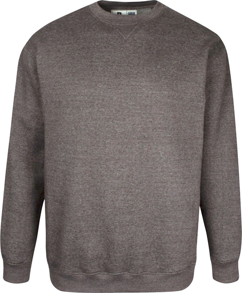 Duke - "D555 Sweat Rockford" Pullover Rundhalsausschnitt für Herren DC105 (6XL) (Grau)