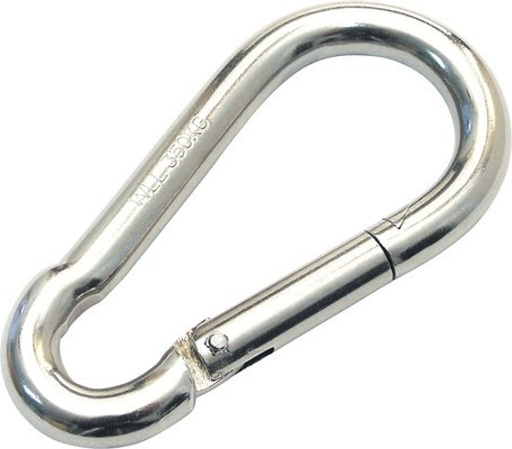Feuerwehr-Karabiner 50x5 Edelstahl A4