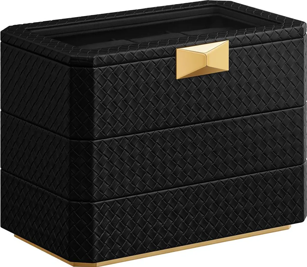 Rangement montres 3 niveaux RONNE Noir d'encre - Organisez vos bijoux