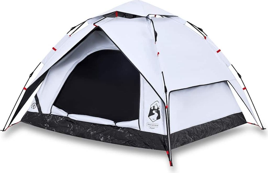 vidaXL Kuppel-Campingzelt 3 Personen Weiß Verdunkelt Quick Produktbild 