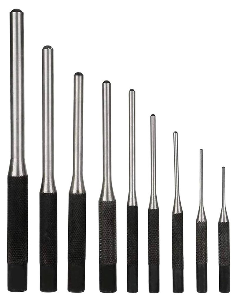 Rollstiftstanzer-Set, 9-teilig aus Stahl