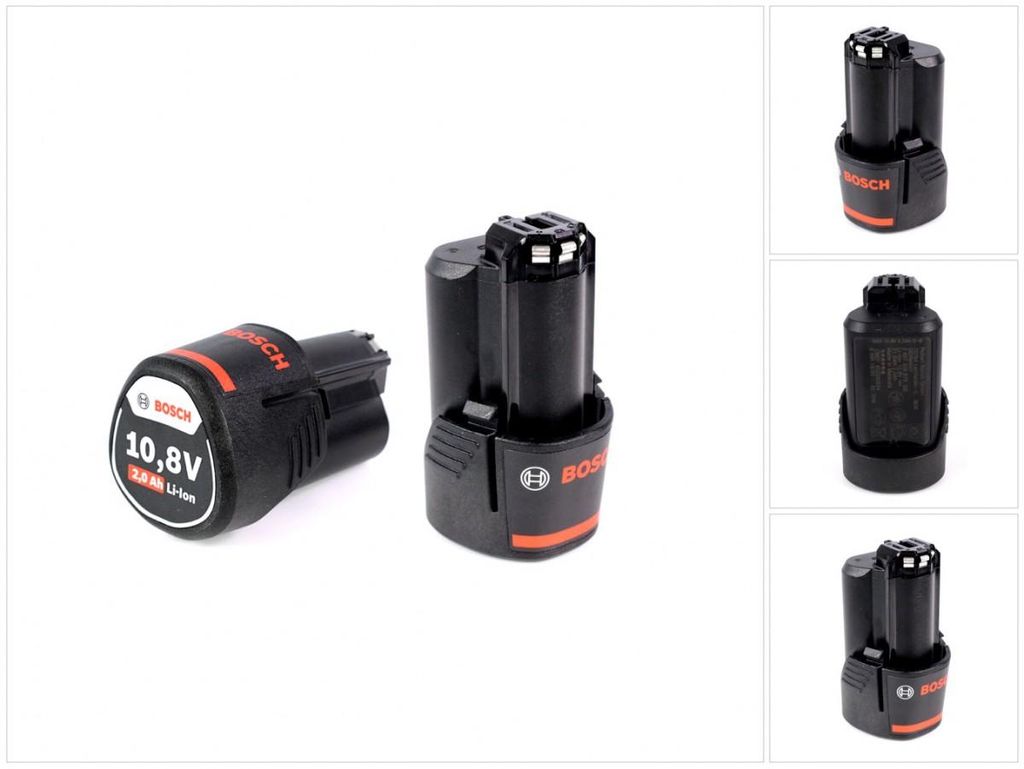 Bosch Akku Starter Set 2x GBA 10,8 V 2,0 Ah / 2000 mAh Produktbild 