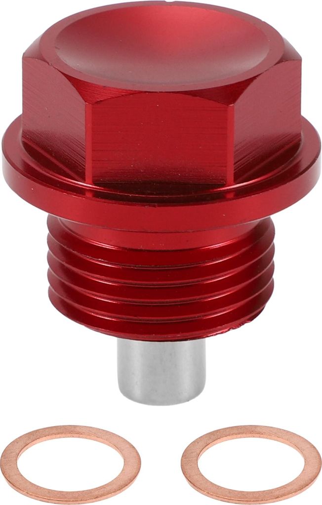 1 Set Universal Ölablassschraube Anti-Leckage Ölwanne Ablassschraube Schraubengewinde Reparatur mit Dichtung Magnetisch Rot Aluminiumlegierung Ku...
