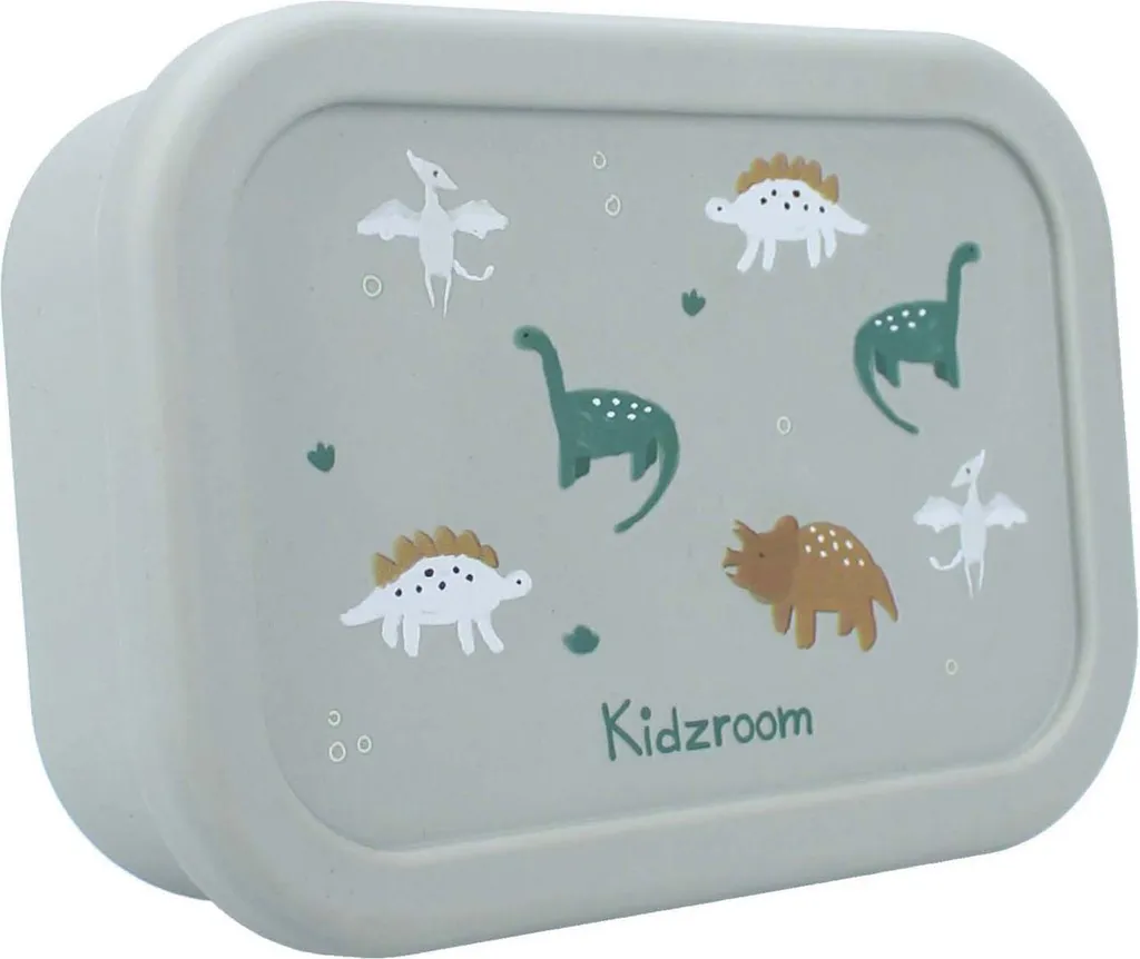 Scatola Porta Pranzo Kidzroom Silicone Dinosauri - 3 Divisioni