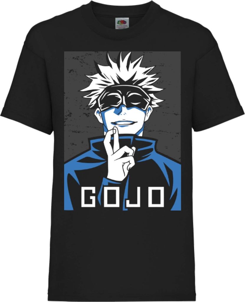 Kinder T-Shirt Jujutsu Anime Manga Kaisen Satoru Gojo, 5-6 Jahr - 116 / Schwarz