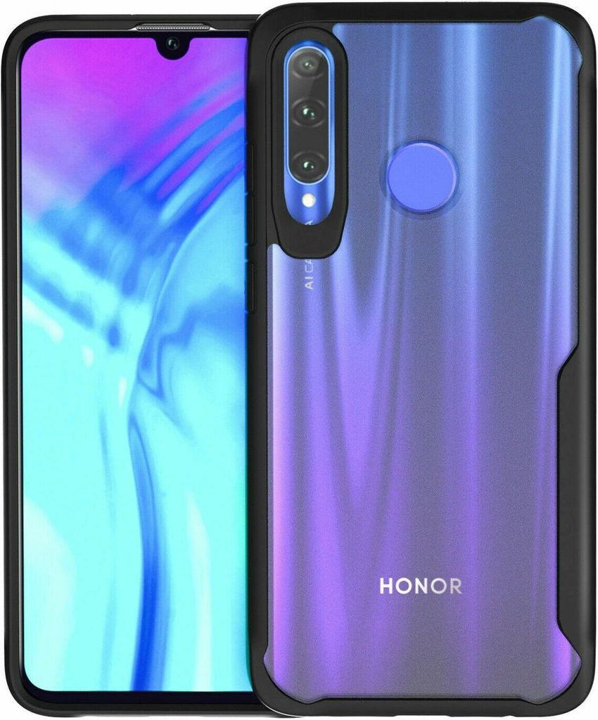 Schutzhülle für Huawei Honor P Smart 2019 Dünn Case Tasche Outdoor Handyhülle aus TPU Stoßfest Extra Schutz Leicht Schwarz