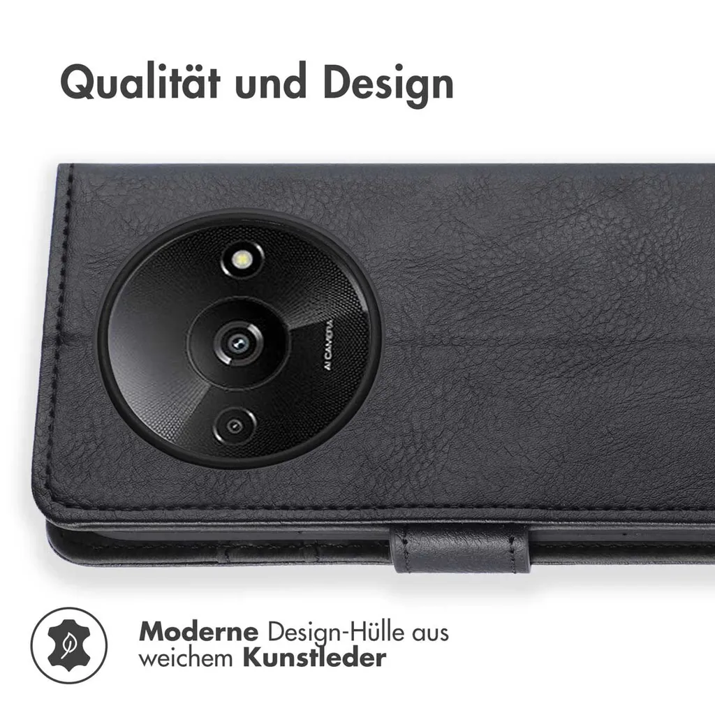 Offerta Custodia Libro Xiaomi Redmi A3 Nero - imoshion Originale - 3