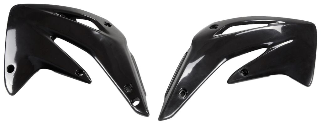 Kühlerverkleidung UFO PLAST 2-teilig Abdeckung Kühler für Honda CR R 85 ccm Bj. 2003 - 2008, Farbe:schwarz