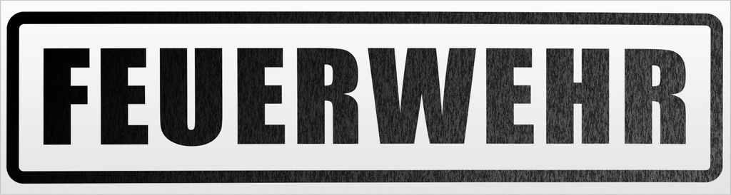 Kiwistar Feuerwehr 1 Magnetschild Schild magnetisch - 60cm Schwarz - reflektierend - Magnetfolie für Auto PKW Kfz
