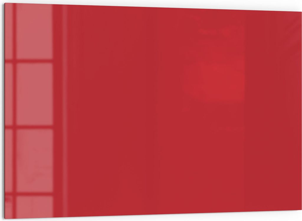 DEQORI Küchenrückwand Glas 60x40 cm 'Rot' Spritzschutz Bad Rückwand Küche