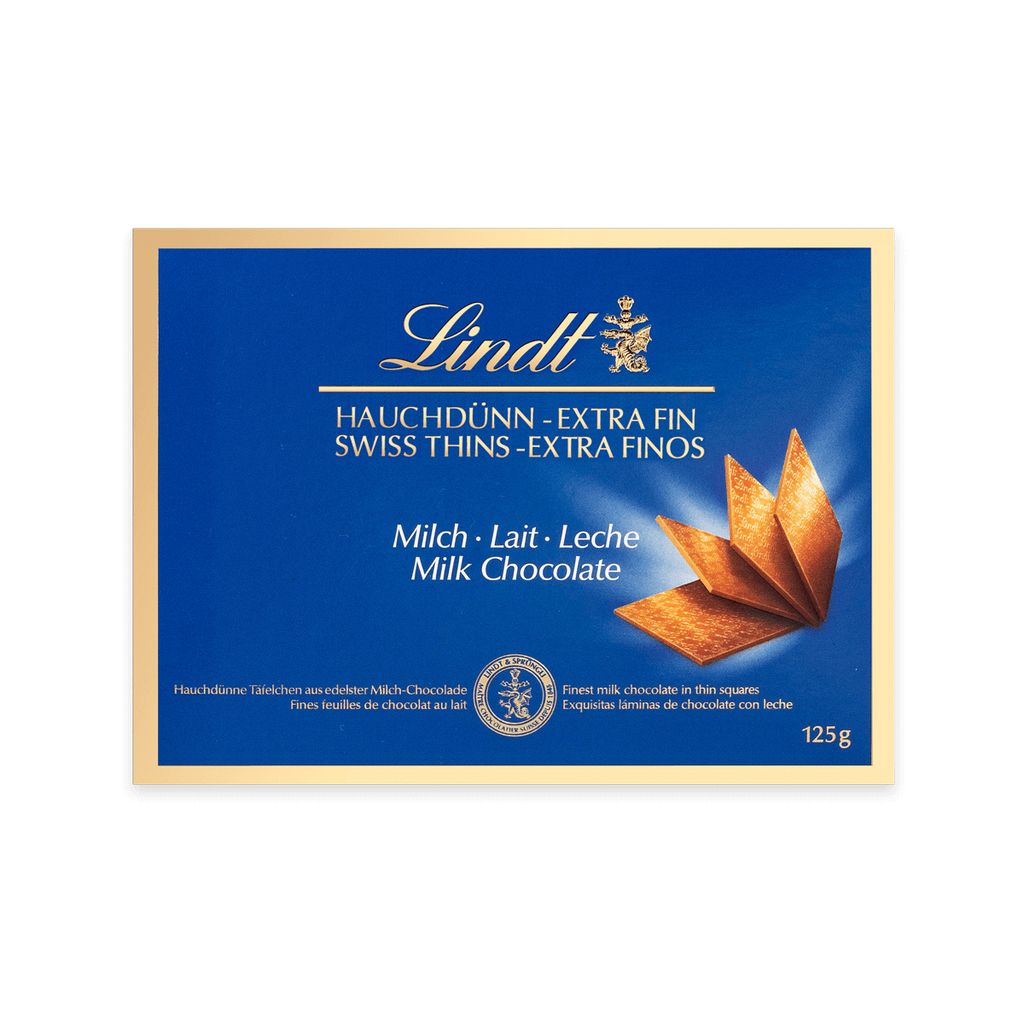 Lindt Thins Milk mléčná čokoláda 125g Obrázek produktu 