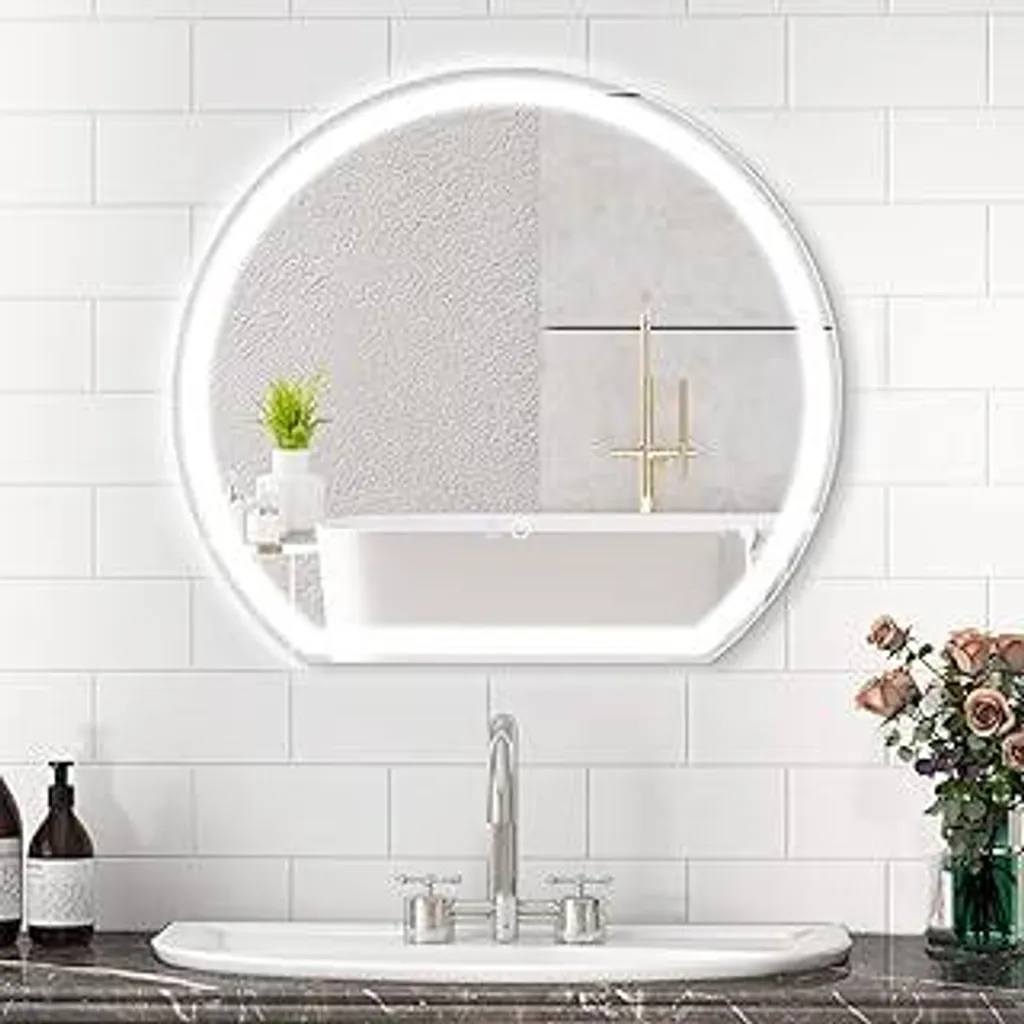 Specchio LED FANTASK 60x54 Argento - Mai più nebbia in bagno!