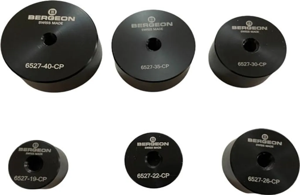 Tasseaux d'adaptation Bergeon pour pose de verres bombés Ø19 à 40mm