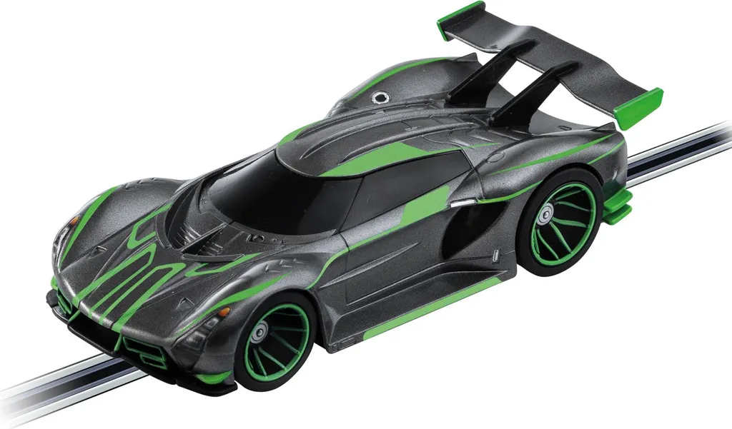 Hypercar Carrera Tuning 1:43 Anthracite et Vert Fluo - Design Sportif