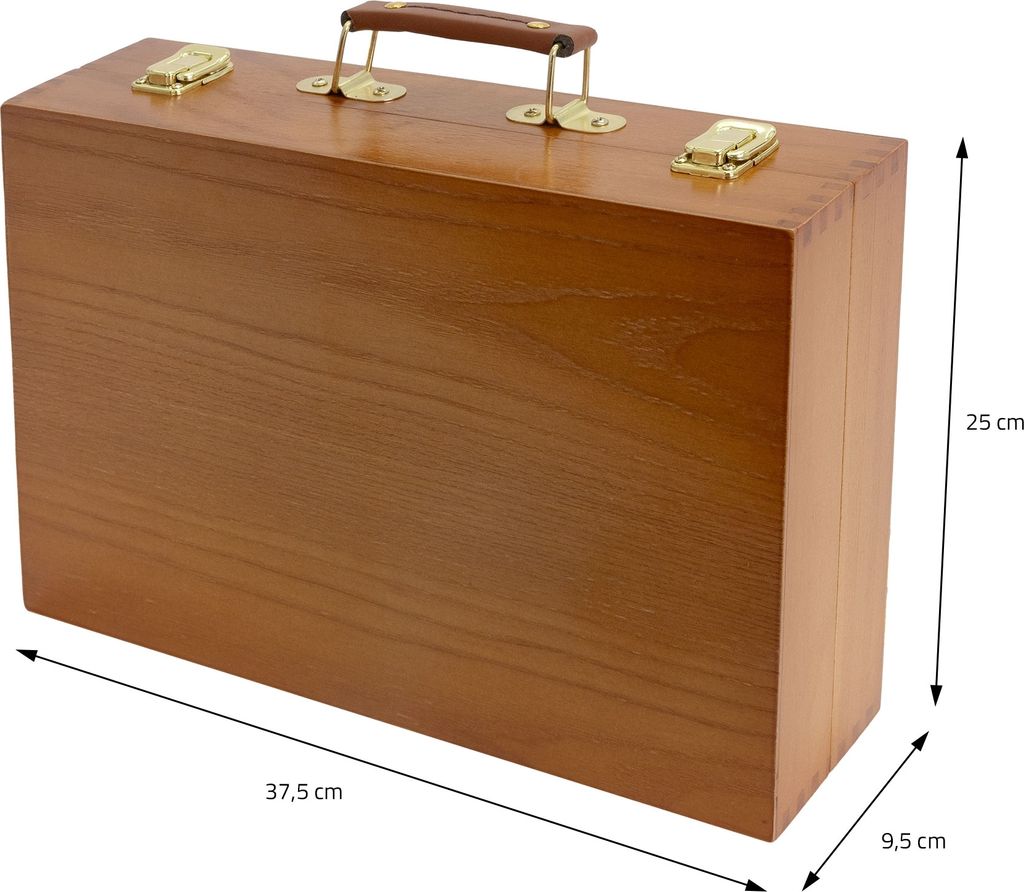 ECD Germany Malset mit Holzkoffer, 127-Teilig, 37,5x25x9,5 Produktbild 7