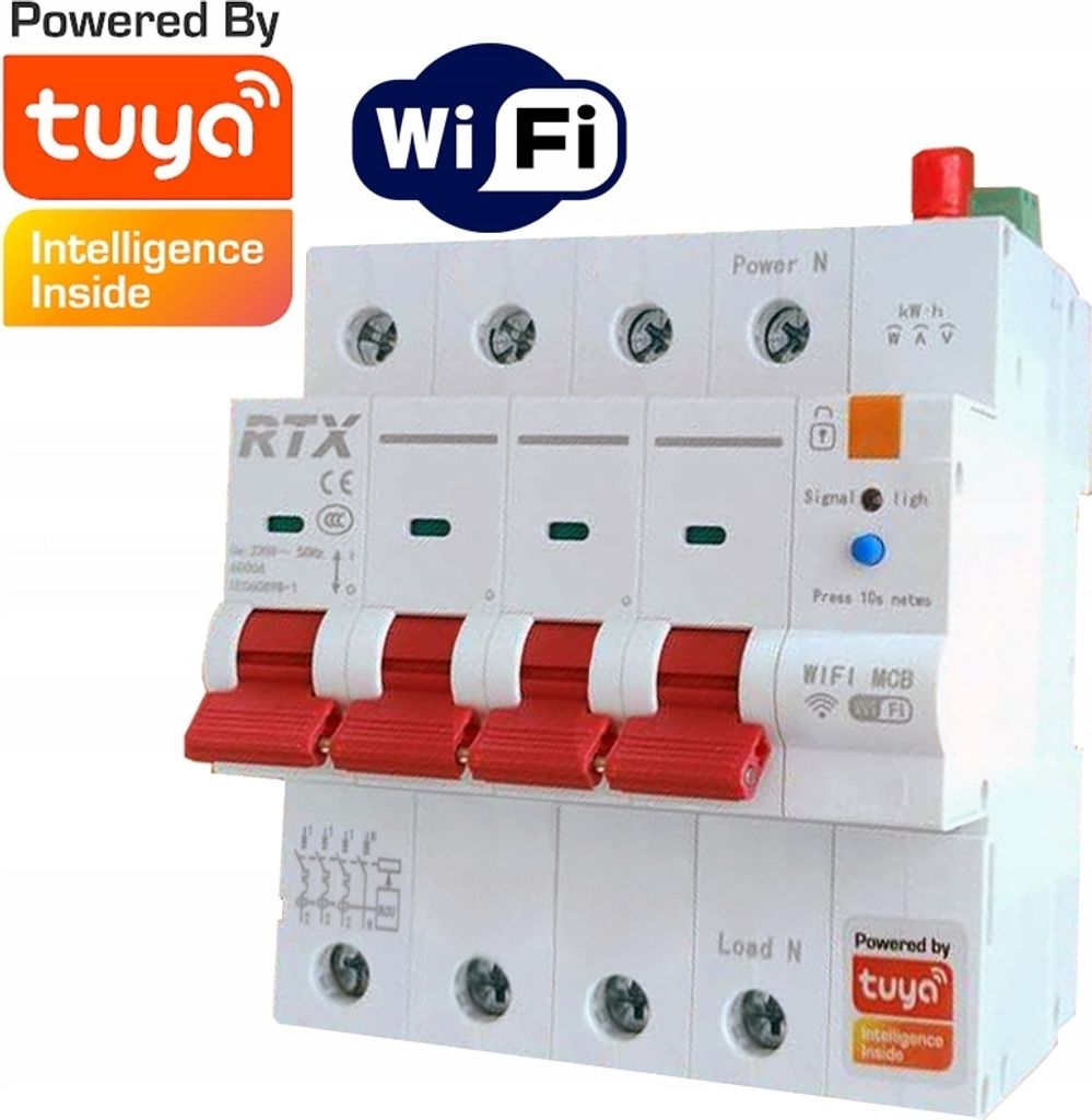 Bezpiecznik 3 Fazy Regulowany 2 -6 3A WiFi Tuya # Pomiar Zdjęcie produktu 