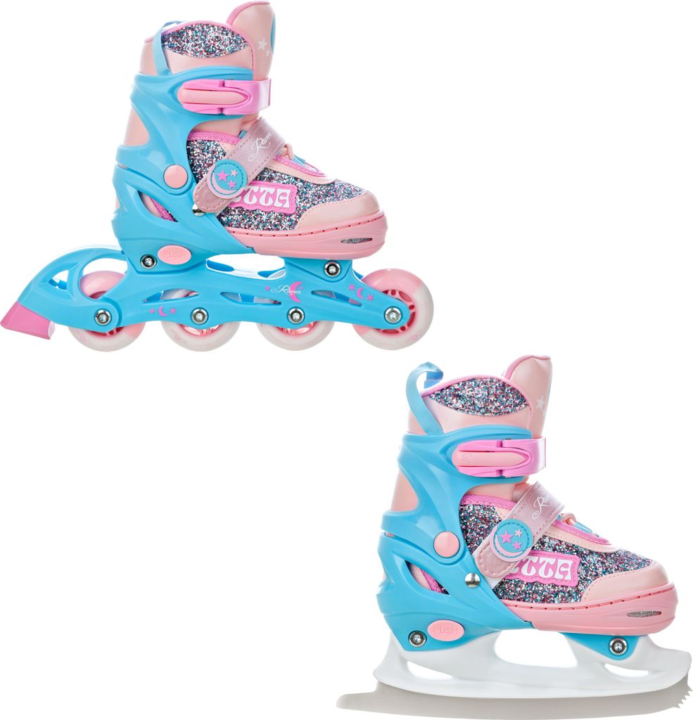 2in1 Inlineskates/Schlittschuhe Raven Etta 27-30 verstellbare Größe