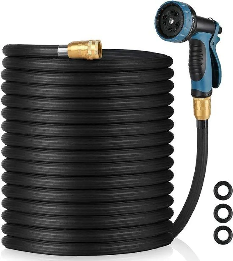 Fini les nœuds avec ce tuyau d'arrosage flexible 30m et ses raccords laiton