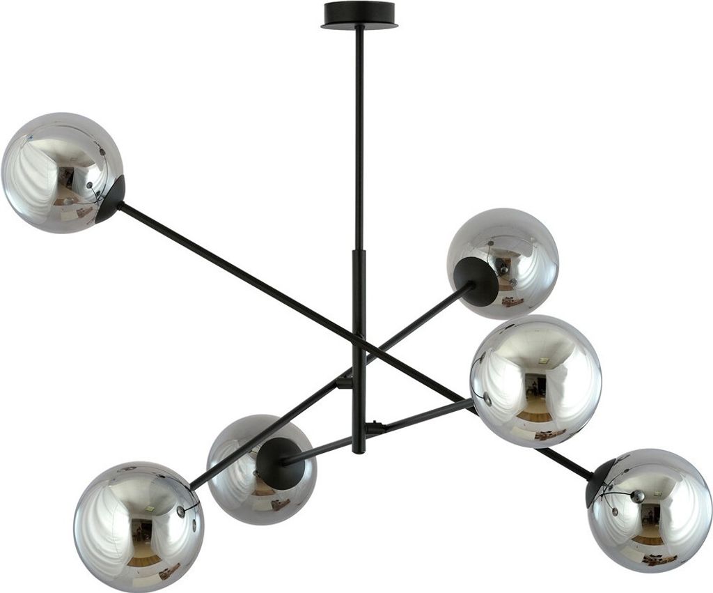 Luster Emibig 6xE14 40W LINEAR 6 BLACK/GRAFIT 1167/6 Obrázok produktu 