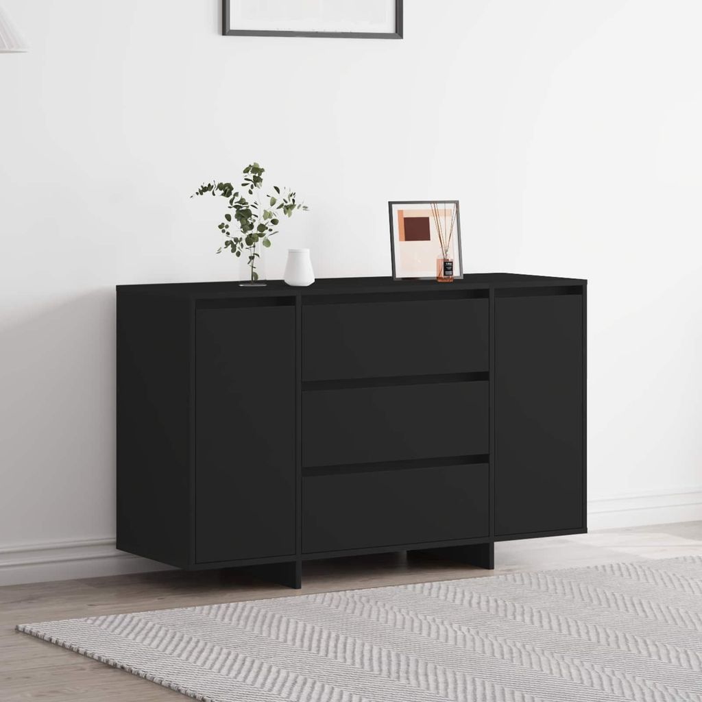 Maison Exclusive - Sideboard mit Schubladen Schwarz 120 x 41 x 75 cm Holzwerkstoff
