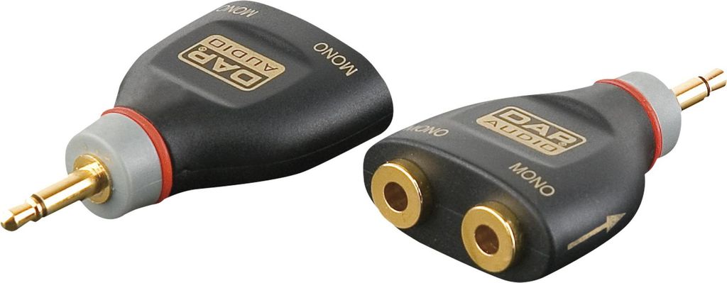 DAP XGA40 - mini-jack/M to 2 x mini-jack/F - incl. 2 x 10 kilo-Ohm resistors Inkl. 2 x 10 kOhm Widerstände