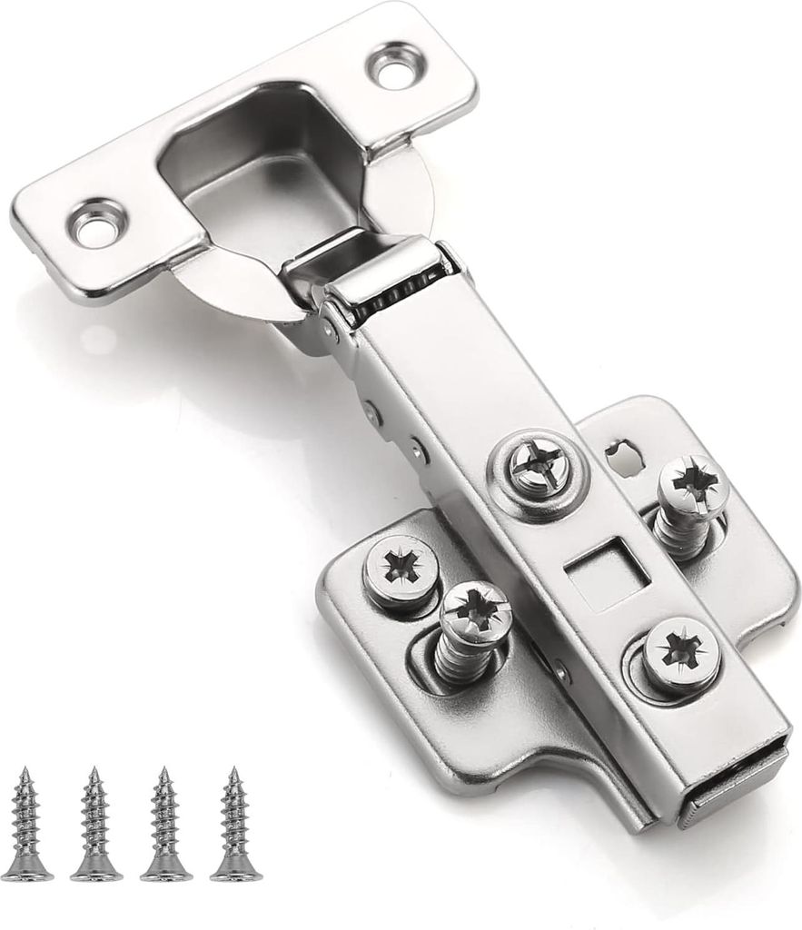 Soft-Close Scharniere für Schranktüren - 10 Stück - Stahl - 110 Grad