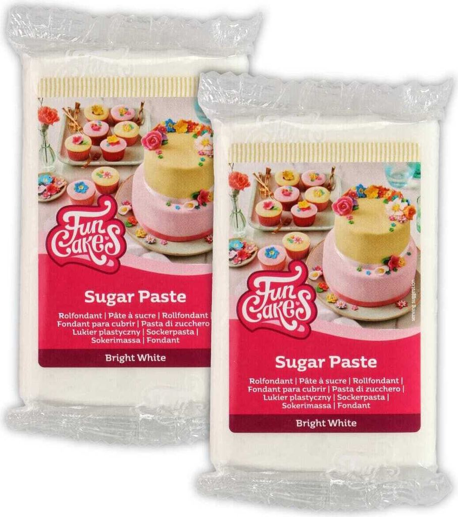 FunCakes Rollfondant Bright White Vanille 2x 250g Produktbild 