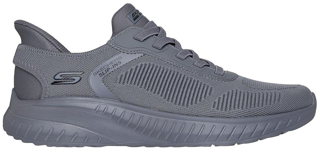 Skechers Bobs Squad Chaos Solid Step Slip-On Grau DKGY Produktbild 