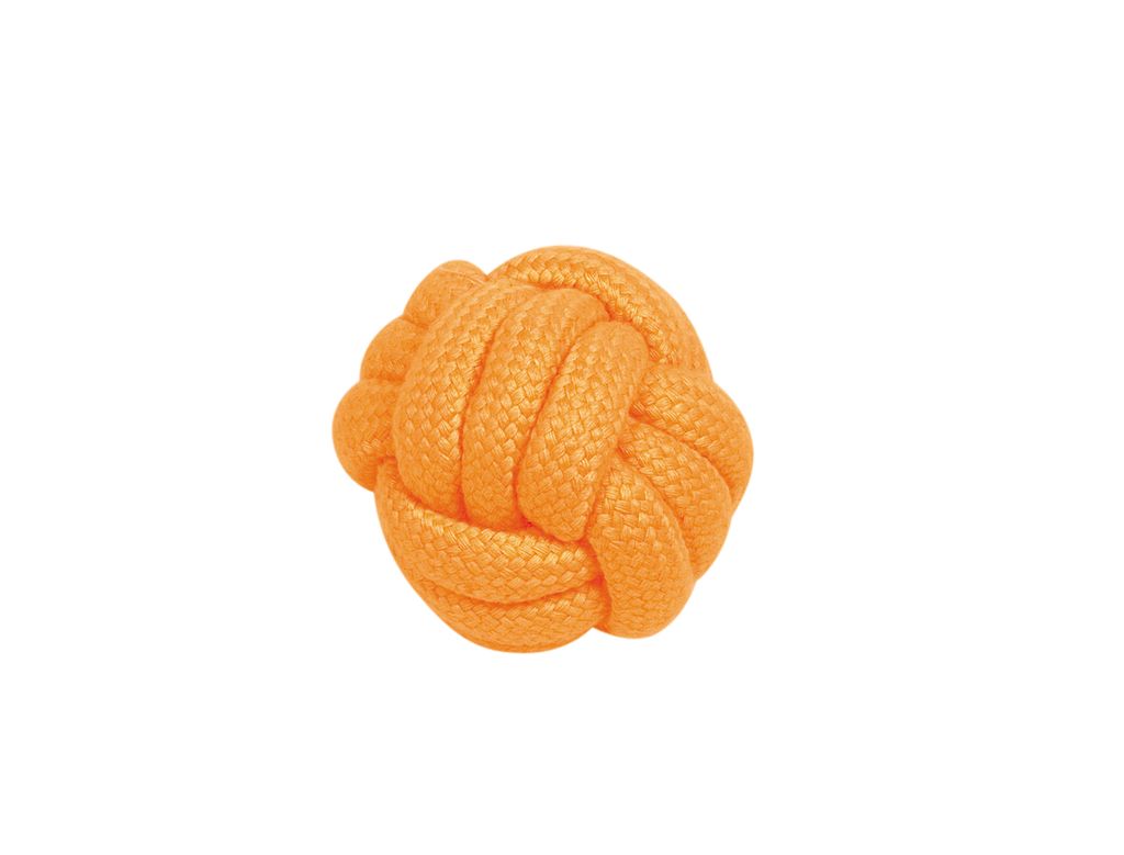 Nobby Hundespielzeug Rope Toy "NEON", Seilball, orange, 6,5 cm; 60343