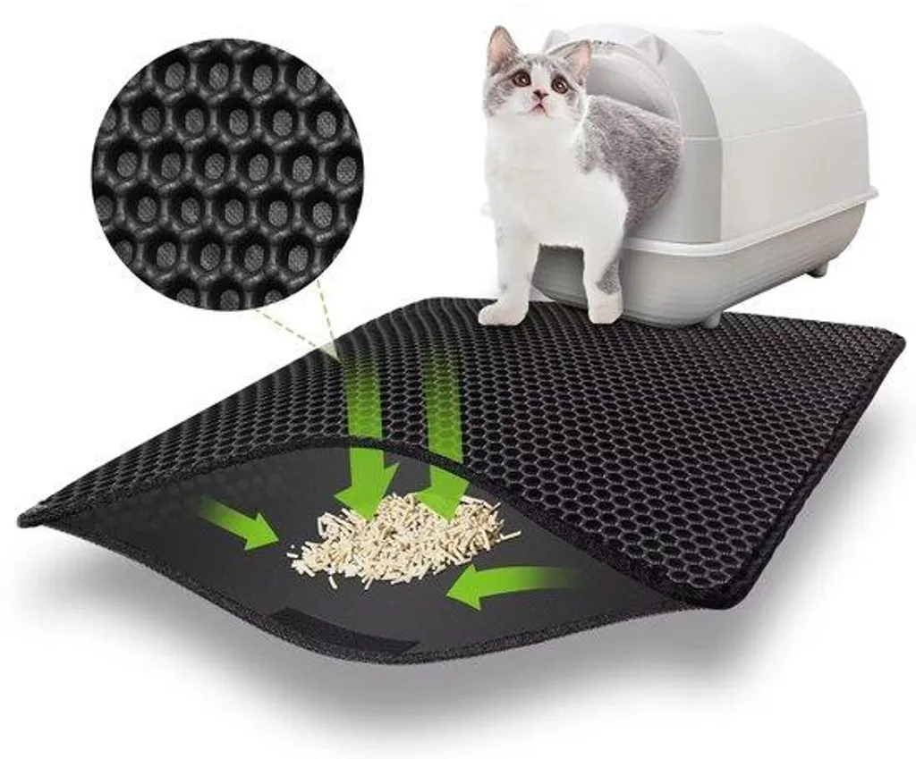 Protection de lit pour chat imperméable 75x55 cm noir : idéal pour seniors