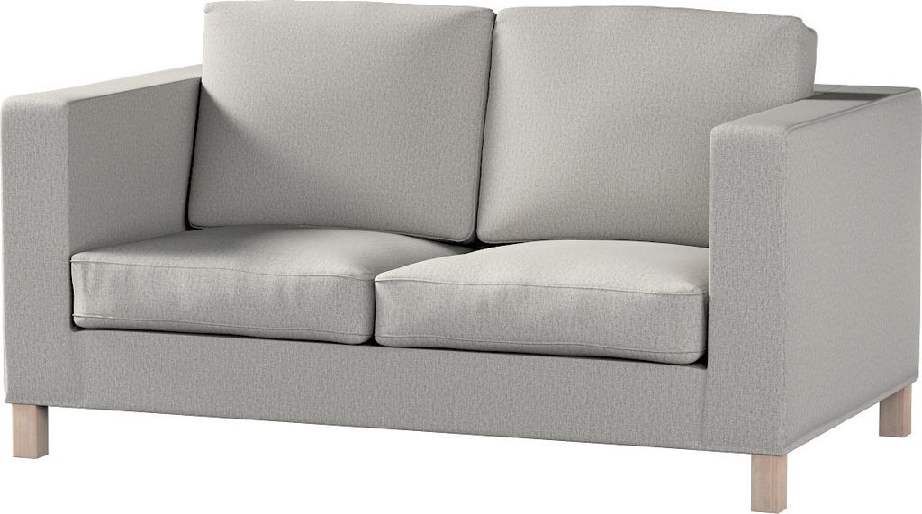Dekoria Bezug für Karlanda 2-Sitzer Sofa nicht ausklappbar, kurz, grau-beige, 60cm x 30cm x 50cm