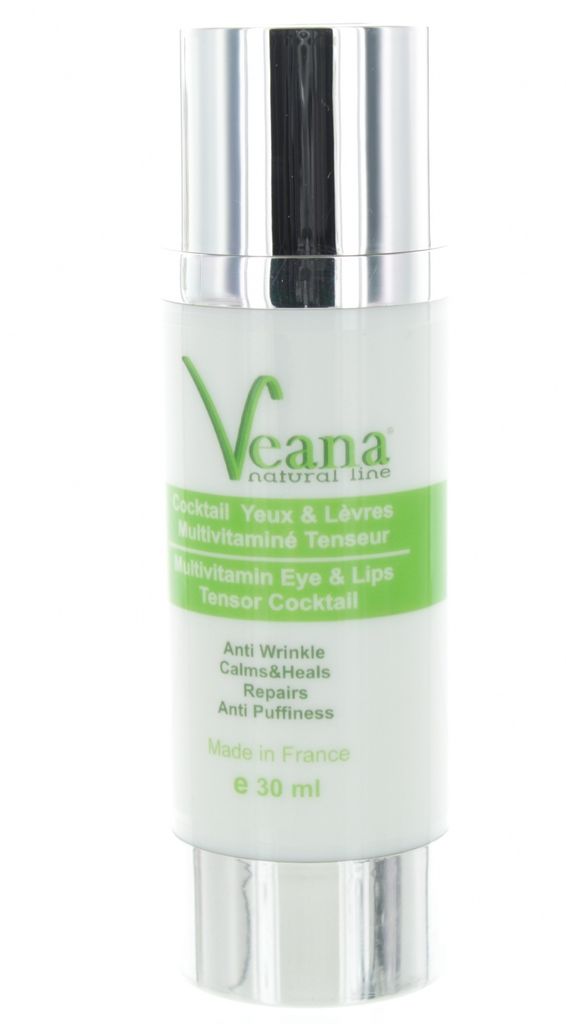 Eye & Lip Tensor Cocktail (30ml) - 2in1 Kombi mit Hyaluron und Collagen gegen Falten und Fältchen rund um Augen und Lipp