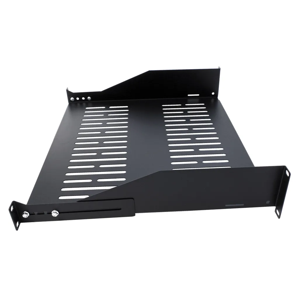 Étagère rackable 2U robuste charge 20kg profondeur 400mm VALUE noir 19" - 3