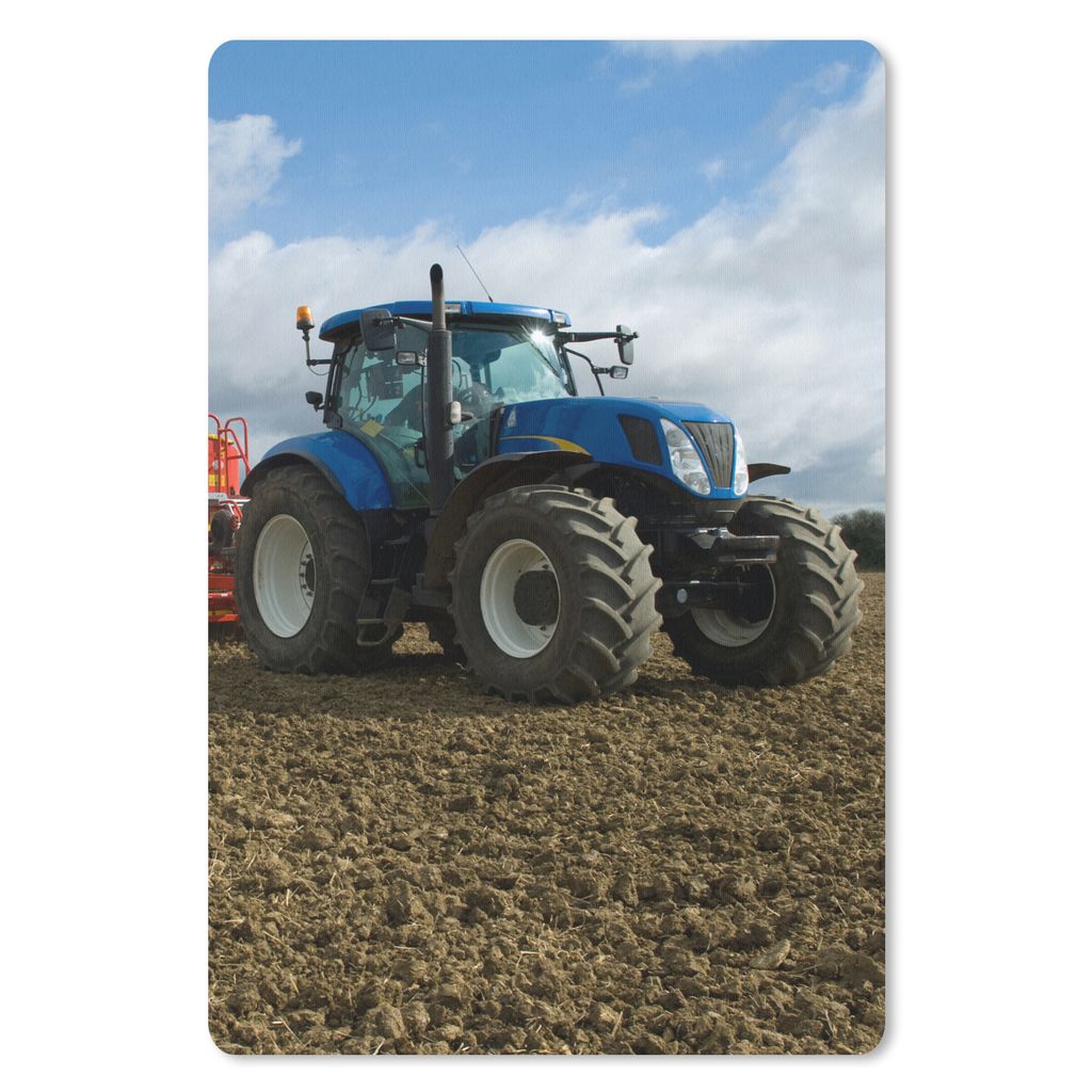 MuchoWow Mauspad Mousepad Traktor - Blau - Landleben - Wolken 18x27 cm - Mousepads - Maus Mat - Pad - Mausunterlage