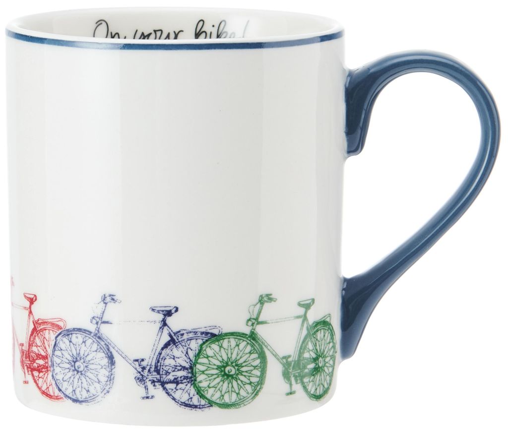 Mikasa Fahrradbecher aus Porzellan, 280 ml, moderner Becher allgemeiner Gebrauch