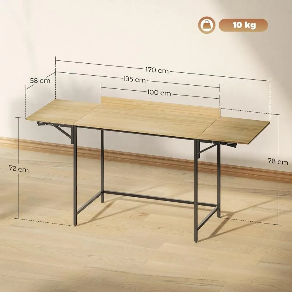Table d'ordinateur pliable pour télétravail avec support clavier noir - 3