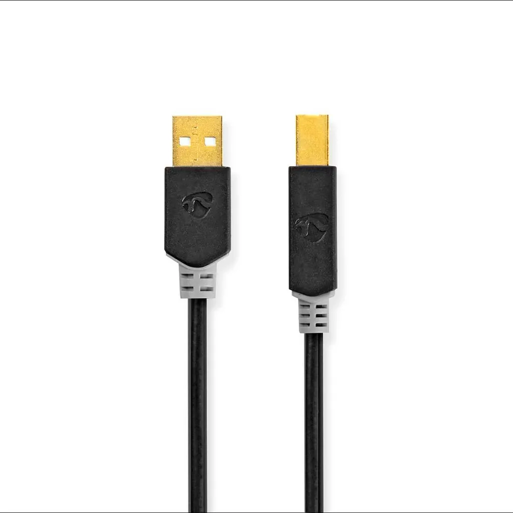 Cavo USB 2.0 Tipo A Maschio-maschio 1.8m | Colore Nero Per Collegamento Dati