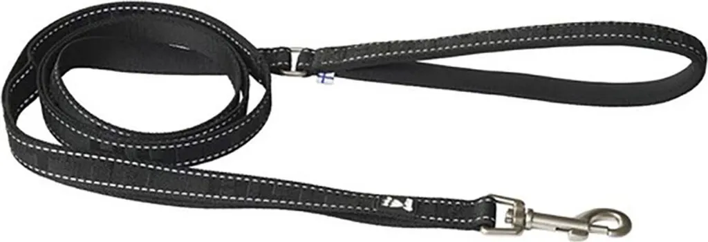 Laisse Hurtta Casual Eco 120 cm noire avec poignée ergonomique