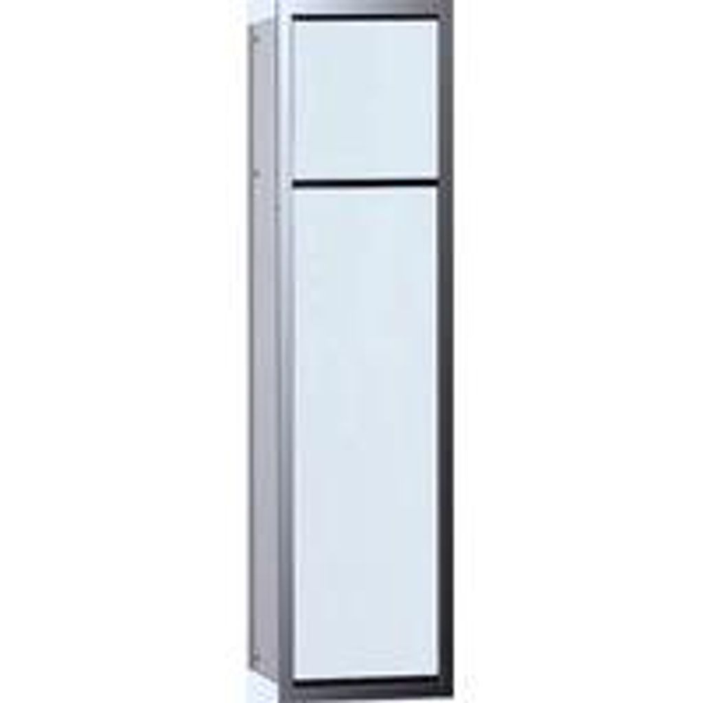 Inbouwkast für Badezimmer - Chrom/Glas Weiss - Aluminium - Einstellbare Türschwelle - 974027840