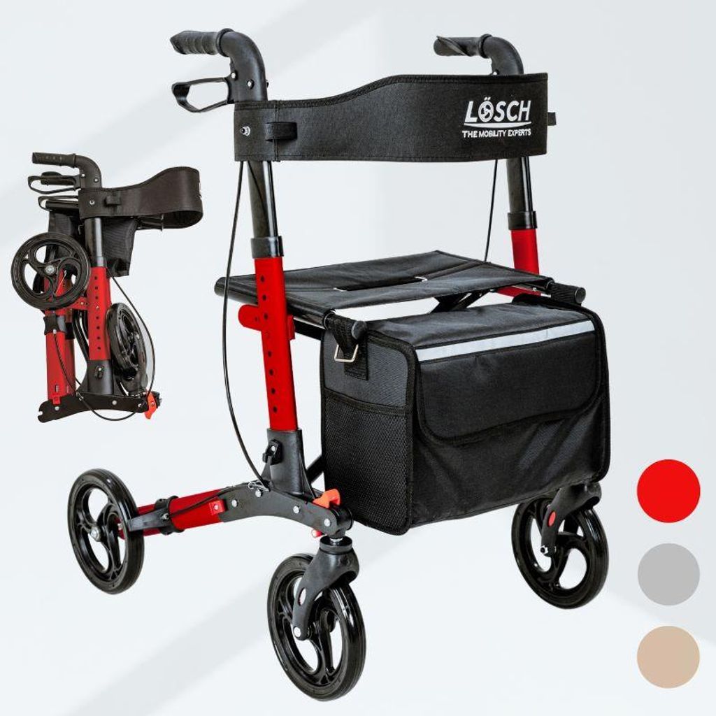 Lösch Reha Rollator TABAS Mobility PolyurethanRot Produktbild 