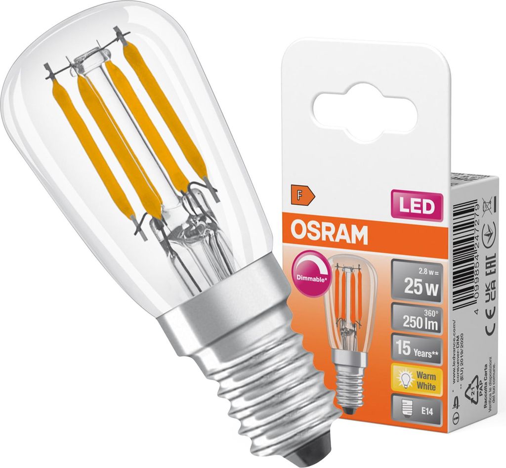 OSRAM LED Špeciálna LED žiarovka v tvare kvapky, číra, Obrázok produktu 
