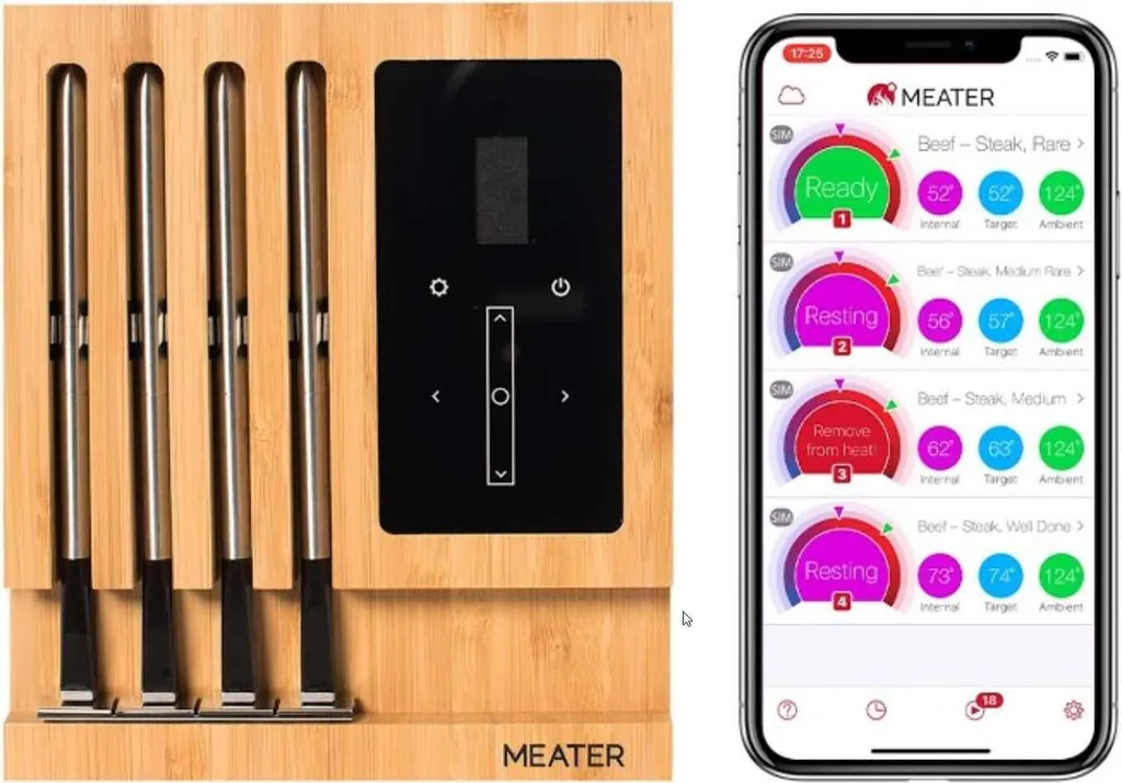 Meater Block RT3-MT-MB01 Thermomètre Connecté Intelligent 4 Sondes
