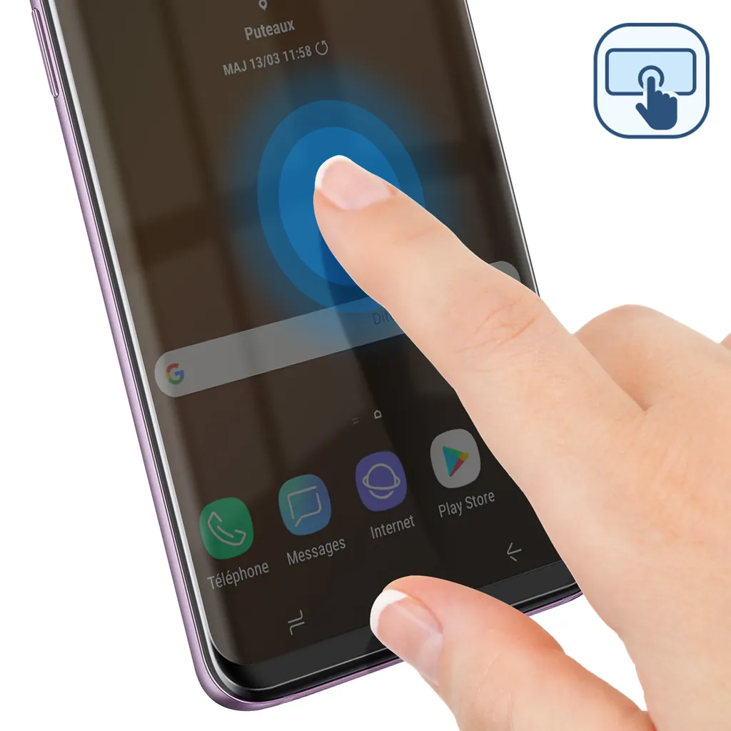 protezione dello schermo in vetro 5D Full Cover Samsung Galaxy S9 Plus - Bordo nero - 4