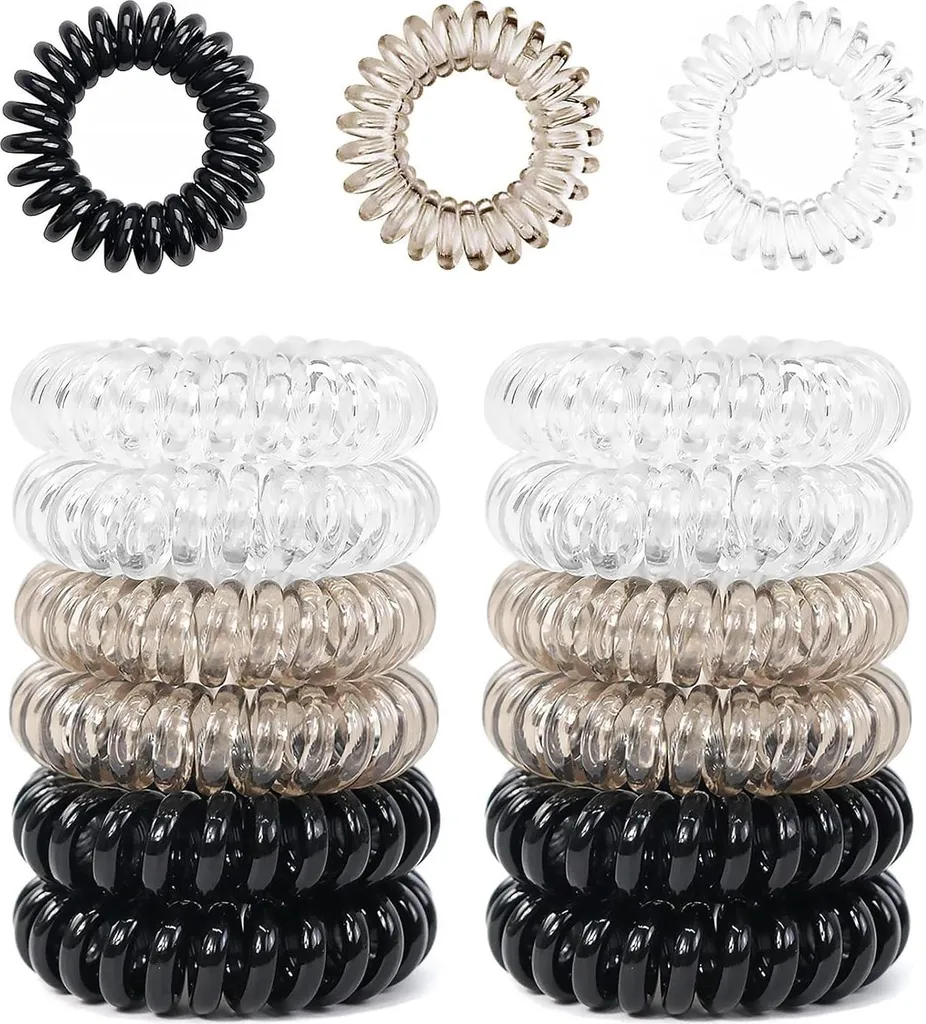 Elastici Capelli Spirale 12 pz - Fascette Sportive Waterproof