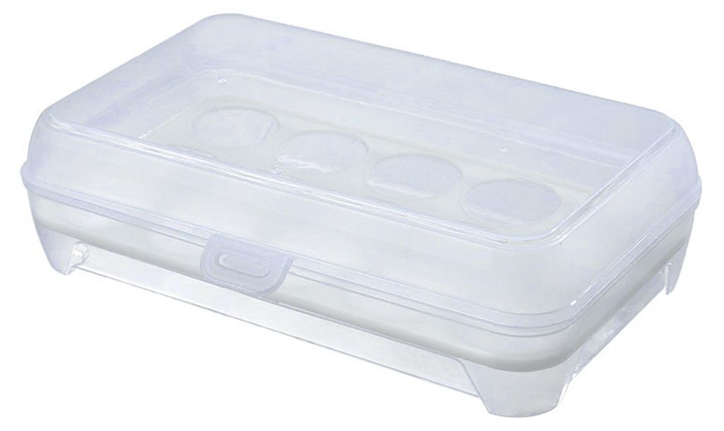 Eieraufbewahrungsbox mit hohem Fassungsvermögen, stoßfest, transparent, 15 Fächer, für den Kühlschrank, zur Frischhaltung von Eiern, Küchenzu...