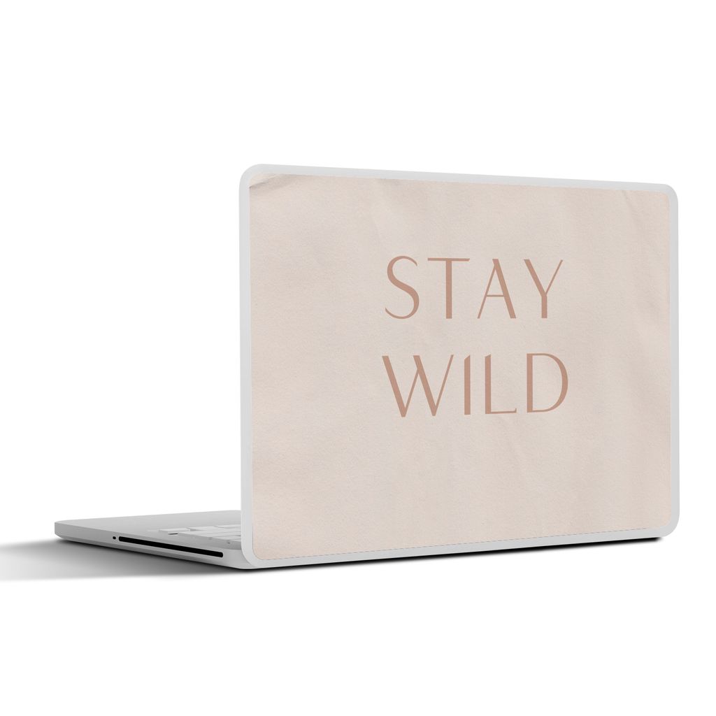 MuchoWow Laptop Aufkleber Sticker Cover Zitate - Text - Wild bleiben 31x22.5 cm - Laptop-Deko