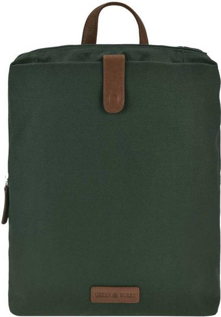 Greenburry Rucksack Nylon 26x30cm "Eva" Cityrucksack Damen klein grün