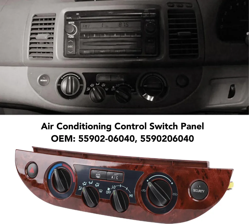 Panneau de Commande Ventilation AC pour Camry 2002-2006 Look Noyer - 4