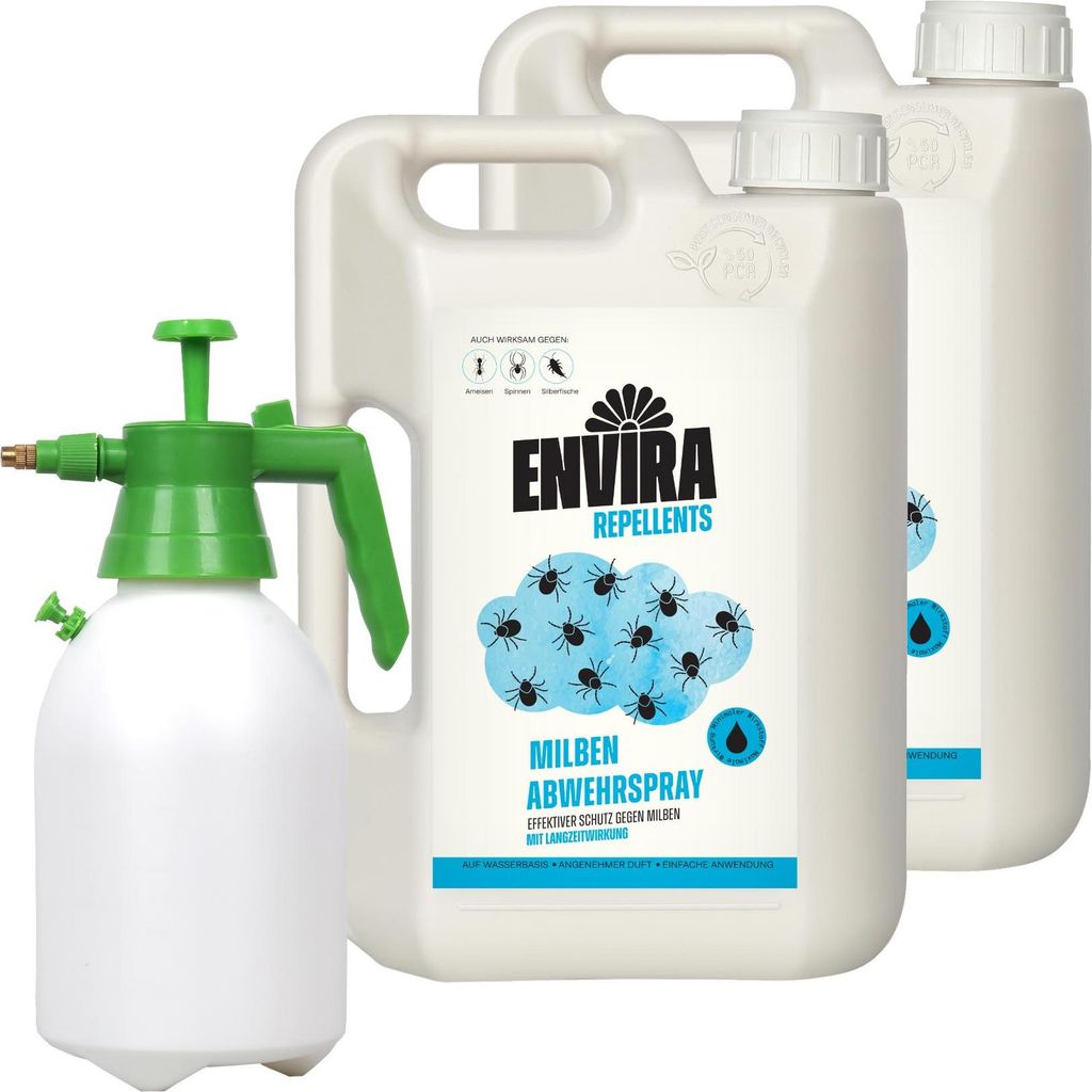 Envira Milben Abwehrspray 2X2L mit 2L Drucksprüher